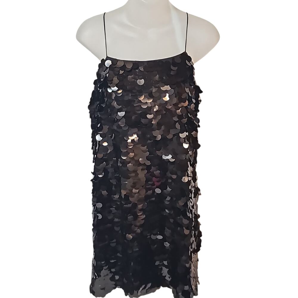 NWT Banana Republic Sequin Slip Dress Black Small NWT Spaghetti Strap Party